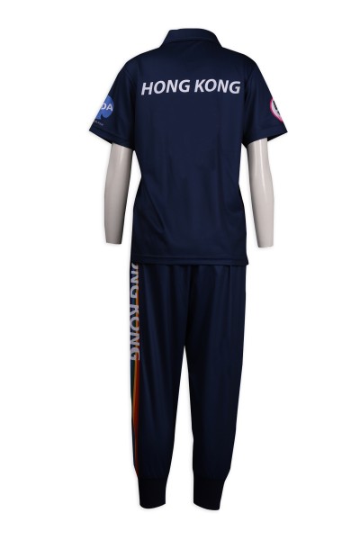 WTV160 Design Contrast Sports Set Hong Kong Representative Sweatshirts Sweaters Sportswear Suppliers back view